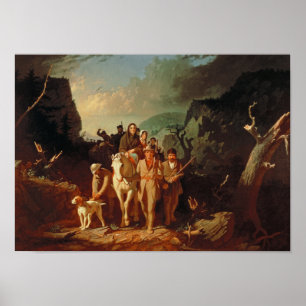 Poster Daniel Boone Escortejando Colonos Pela Lacuna