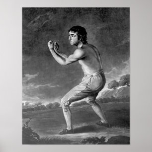 Pôster Daniel Mendoza, gravado por Henry Kinsbury, 1789