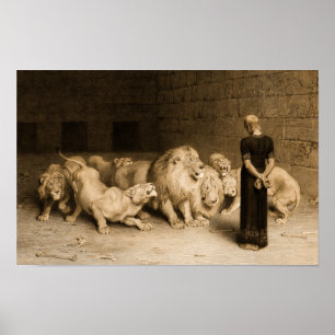 Poster Daniel no Lions Den, 1875 por Briton Riviere