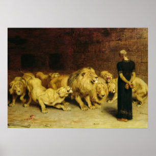 Poster Daniel no Lions'Den, 1872, por Briton Riviere