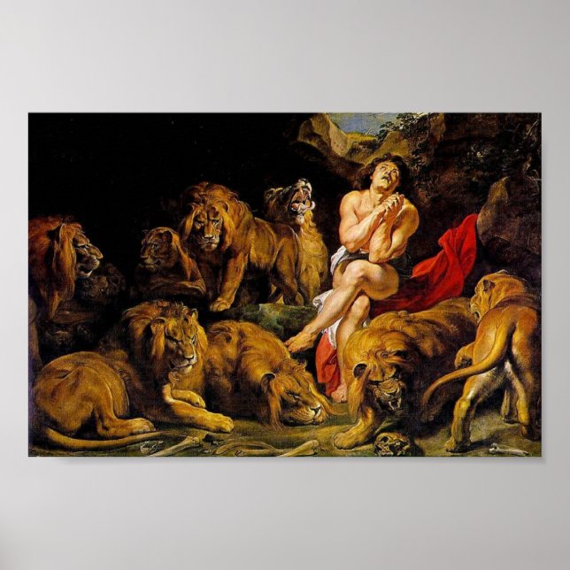 Pôster Daniel nos leões den (Frente)