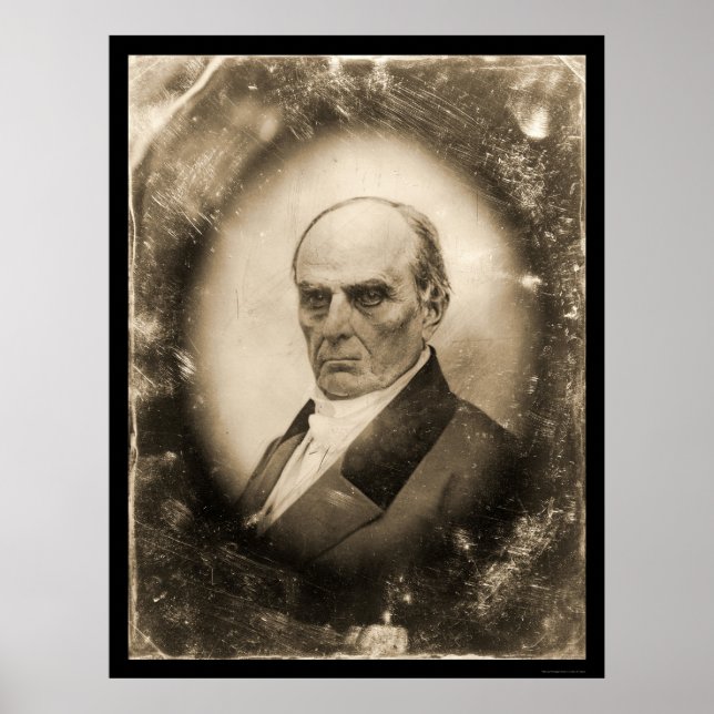 Pôster Daniel Webster Daguerreotype 1845 (Frente)