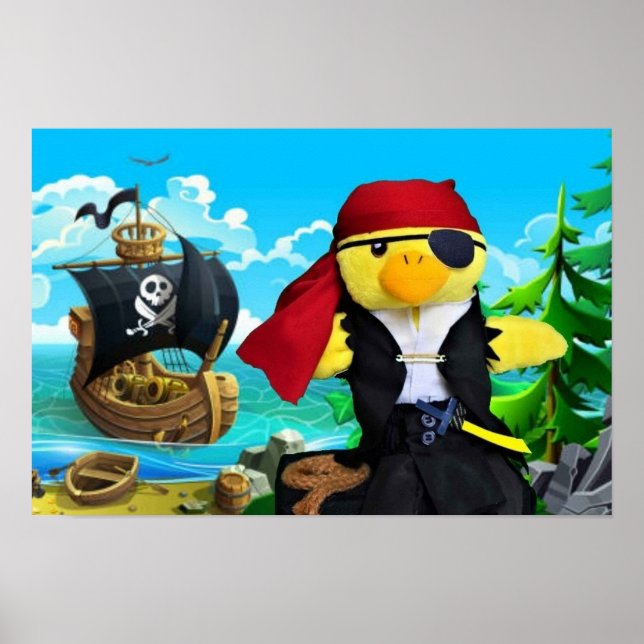 Poster Danny Duck, o pirata. (Frente)