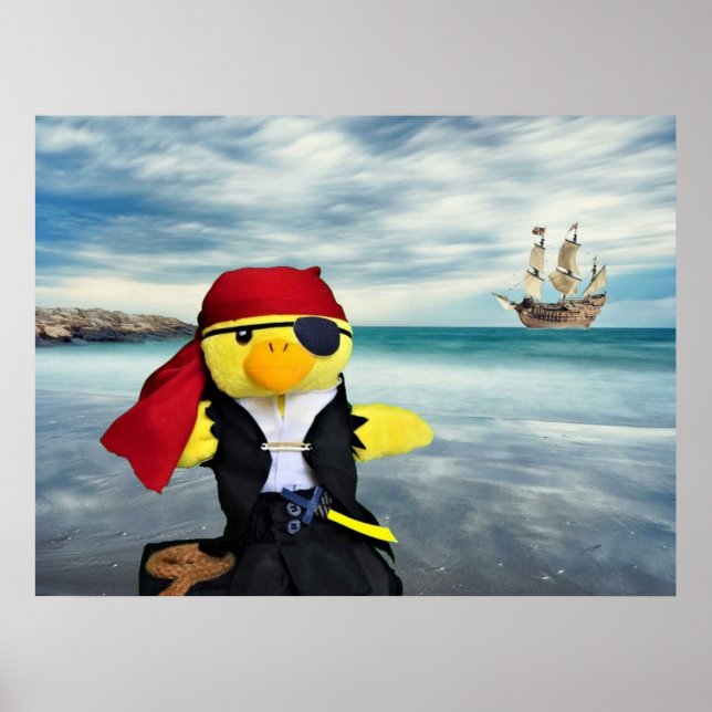 Poster Danny Duck, o pirata. (Frente)