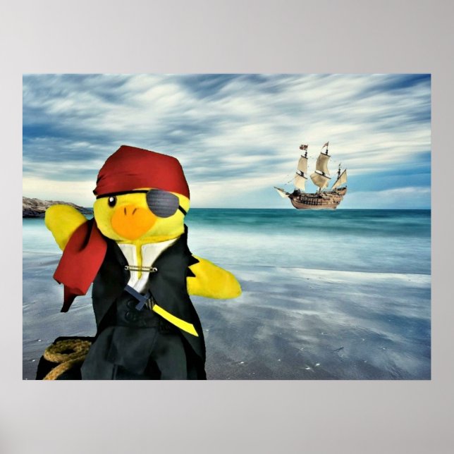 Poster Danny Duck, o pirata. (Frente)