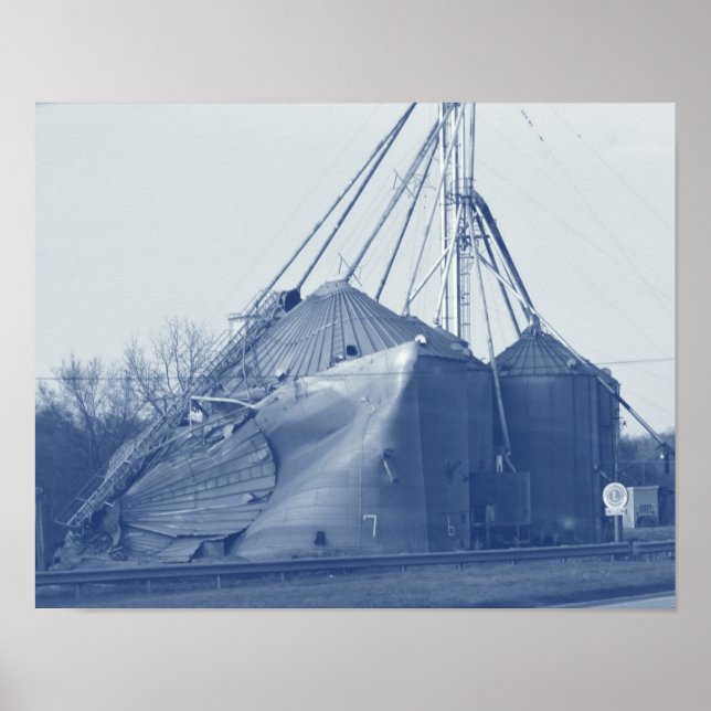 Pôster Danos causados pelo vento (Frente)