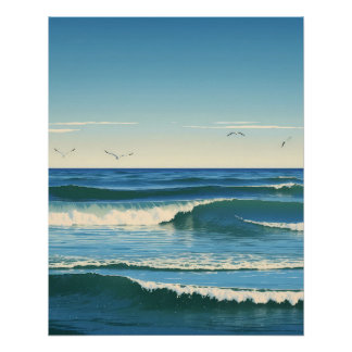 Pôster Dansende Golven onder de Hemel