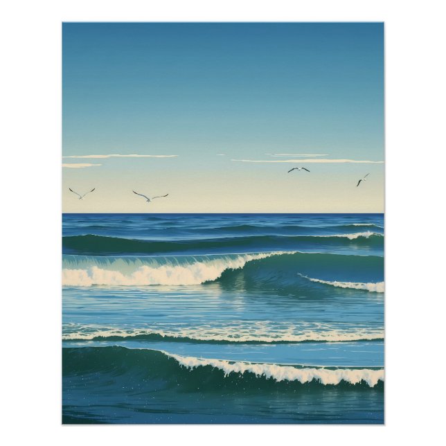 Pôster Dansende Golven onder de Hemel (Frente)