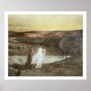 Pôster Dante e Beatrice, de "L'Estampe moderno", publ