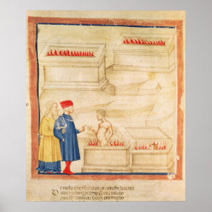 Pôster Dante e Virgil descobrem a contagem Ugolino
