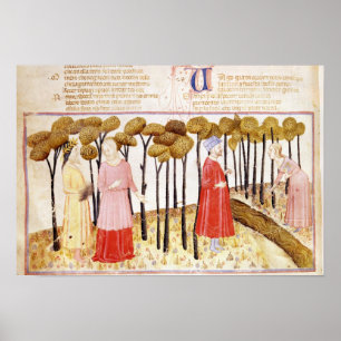 Pôster Dante e Virgil na cimeira do purgatório