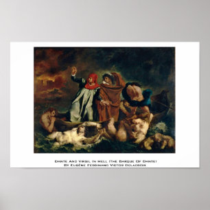 Pôster Dante e Virgil no inferno (o Barque de Dante)