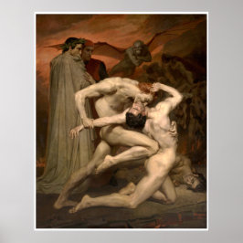 Pôster Dante e Virgil William-Adolphe Bouguereau