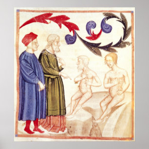 Poster Dante, Virgil e Praga-golpeados