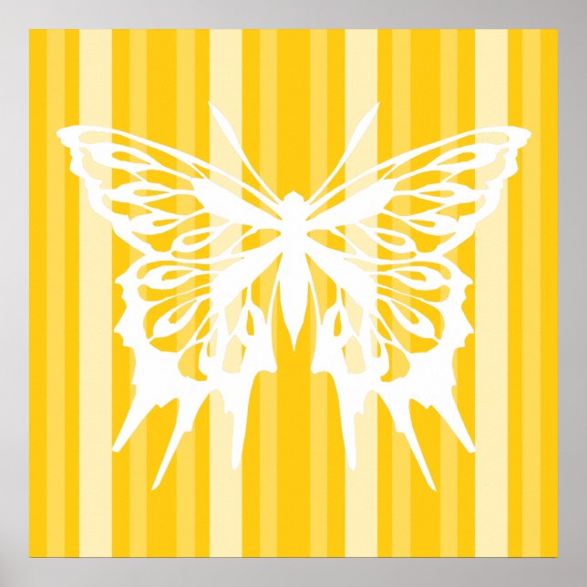 Pôster Danube Victorian Lady Stripe with Butterfly (Frente)
