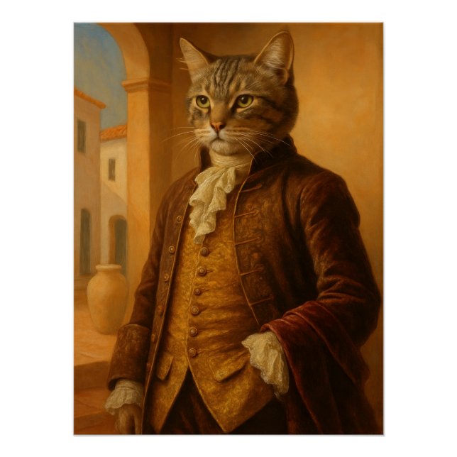 Pôster  Dapper Feline Aristocrat Portrait (Frente)
