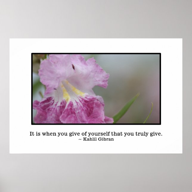 Poster Dar a si mesmo é uma verdadeira doação (Frente)