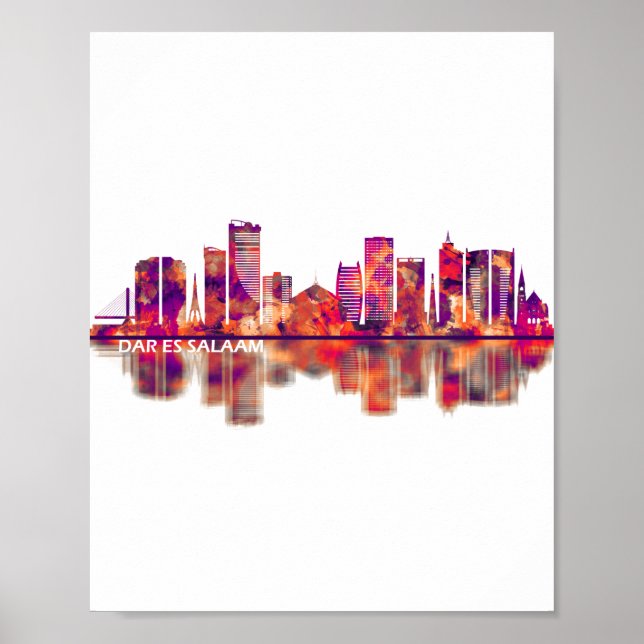 Poster Dar es Salaam Tanzania Skyline (Frente)