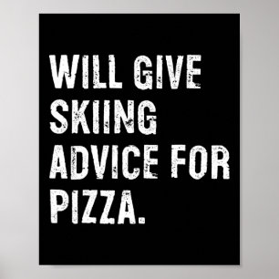 Poster Dará conselhos de esqui para pizza treinador de es