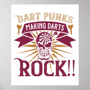 Poster Dardos - Dart Punks Fazendo Dardos Rock!