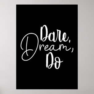Poster Dare, Dream Do, Gym, Hustle, Sucesso Motivacional
