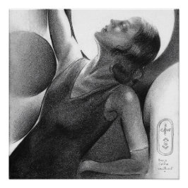 Pôster Darja Collin under the Moon – Art Deco Dancer