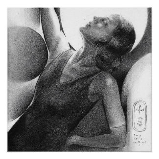 Pôster Darja Collin under the Moon – Art Deco Dancer