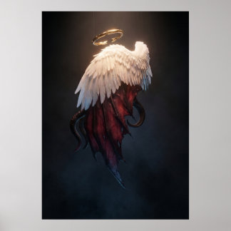 Poster Dark Angel Wings Wall Art – Heavenly & Fallen 