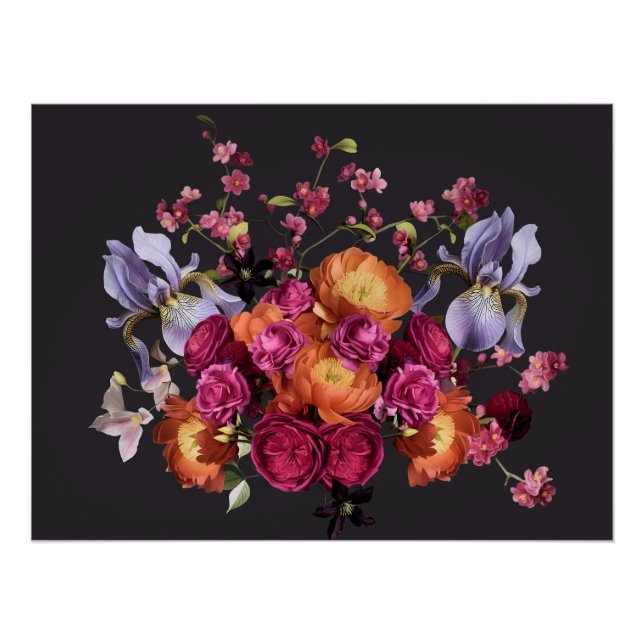 Pôster Dark Botanical Bloom (Frente)