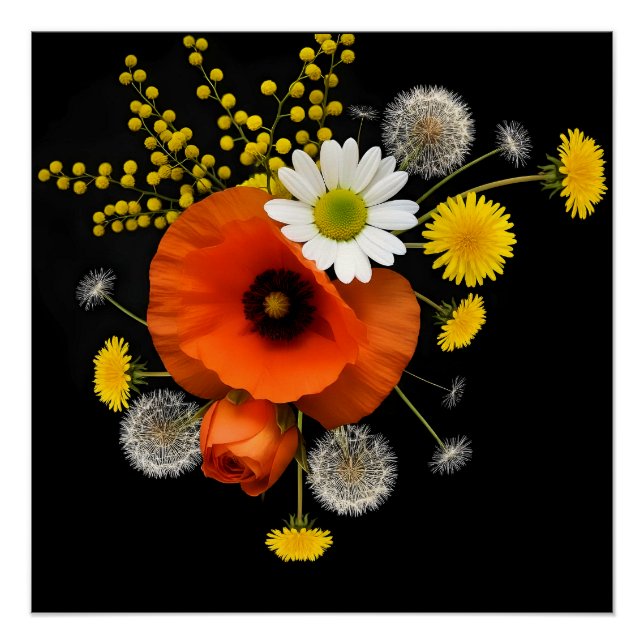 Pôster Dark Botanical Bloom (Frente)