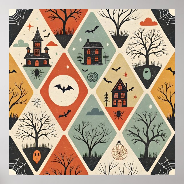 Poster Dark ghost pattern (Frente)