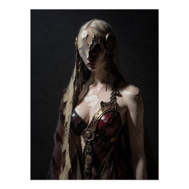 Pôster Dark Gothic Cyborg Woman (Frente)