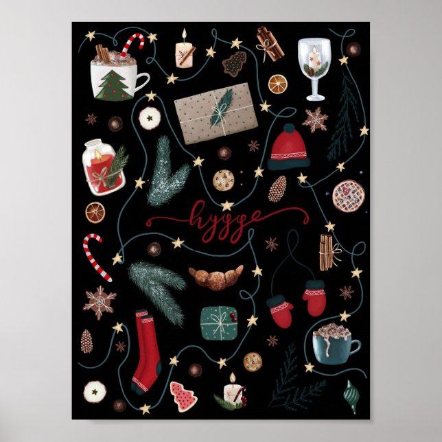 Poster Dark Hygge Natal (Frente)