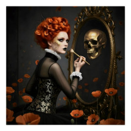 Pôster Dark Romantic Crow Motif