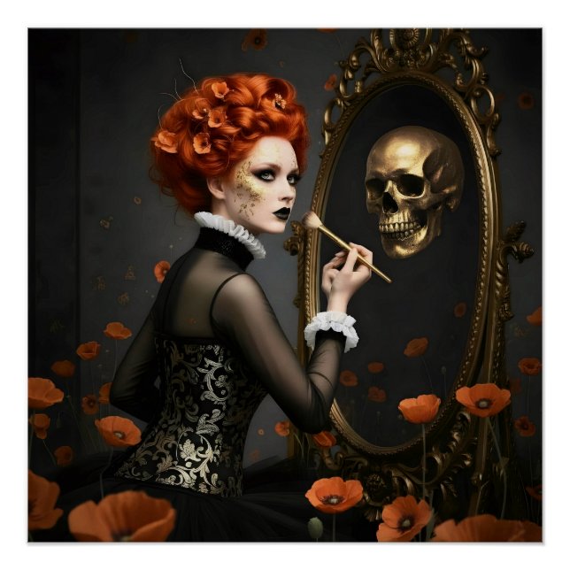 Pôster  Dark Romantic Crow Motif (Frente)