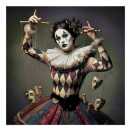 Pôster Dark Romantic Crow Motif