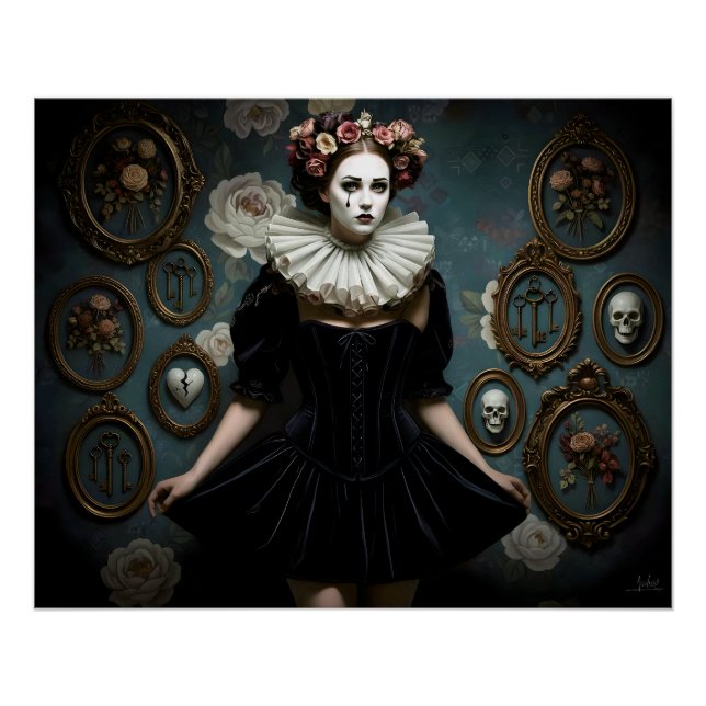 Pôster Dark Romantic Gothic Design (Frente)