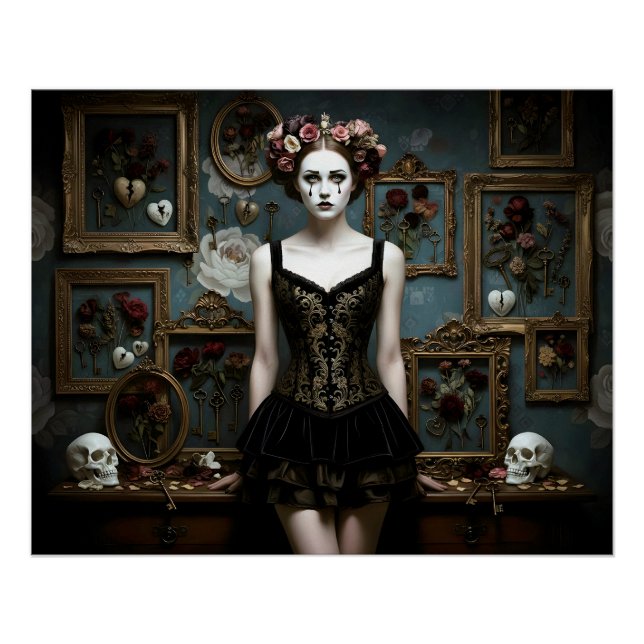 Pôster Dark Romantic Gothic Design (Frente)