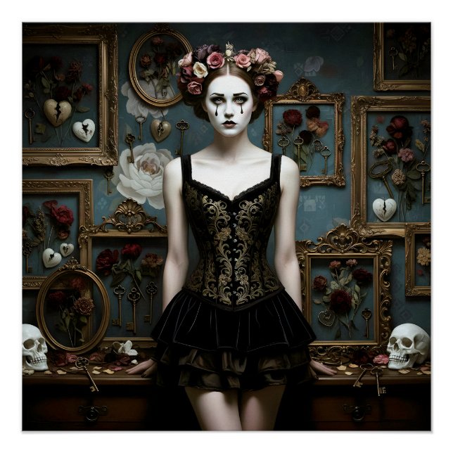 Pôster Dark Romantic Gothic Design (Frente)