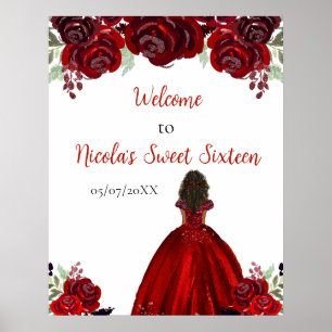 Poster Dark Skin Princess Red Sweet Sessenta Boas-vindas