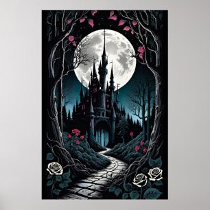 Poster Dark Woods Castle Fantasy