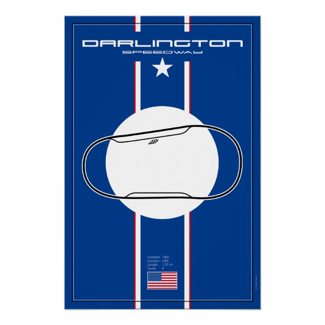 Pôster Darlington Speedway (Frente)