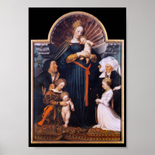 Poster Darmstadt Madonna, Holbein, o Younger