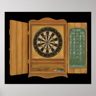 Poster Dartboard with Cricket Scoring