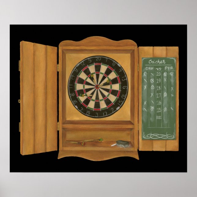 Poster Dartboard with Cricket Scoring (Frente)