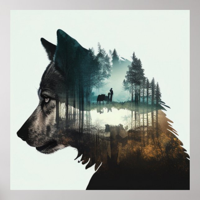 Poster Darth Toast & Wolff: Dupla exposição na floresta (Frente)