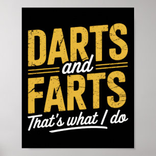 Poster Darts Farta Dart Engraçado Dart Sayings Sarcasm Da
