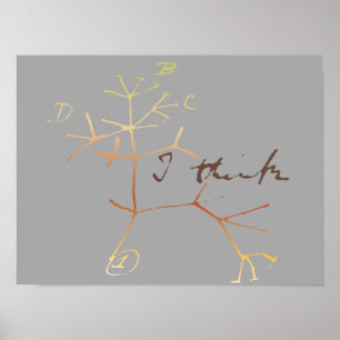 Pôster Darwin, eu penso a árvore da vida