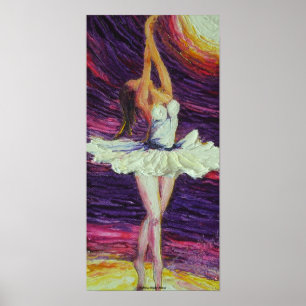 Poster das belas artes da bailarina da dança