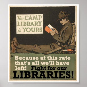 Poster das bibliotecas do acampamento